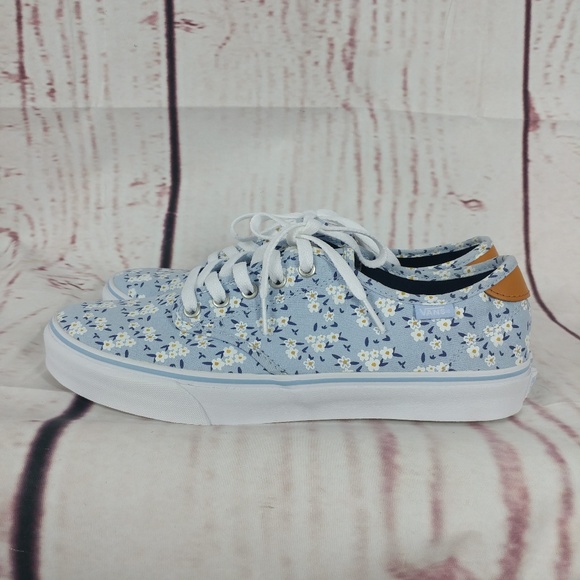 blue floral vans